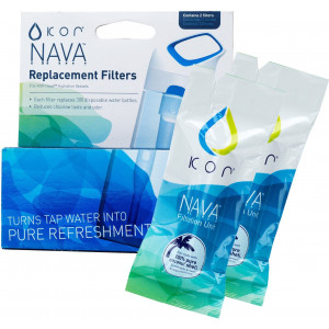 KOR Nava Water Bottle Replacement Filters, 2-Pack