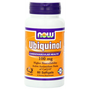 Now Foods Ubiquinol 100mg, Soft-gels, 60-Count
