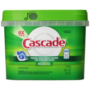 Cascade ActionPacs Dishwasher Detergent Fresh Scent 60 Count