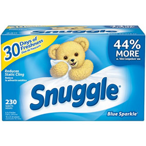 Snuggle Fabric Softener Dryer Sheets, Blue Sparkle, 230 Count