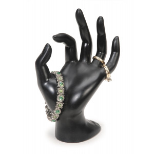 Darice 1999-1612 Polyresin Hand Form Bracelet Display, Black