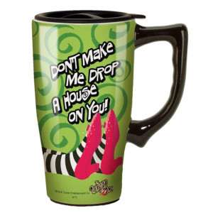 Wizard Of Oz Drop a House on You Travel Mug, Green