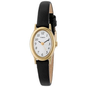 Timex Women's T21912 Cavatina Gold-Tone Watch with Leather Band
