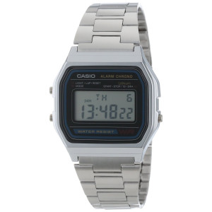 Casio Men's A158W-1 Stainless Steel Digital Watch