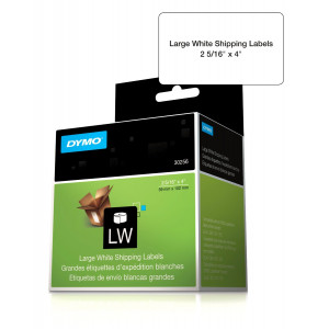 DYMO LW Standard Shipping Labels for LabelWriter Label Printers, White, 2-5/16'' x 4'', 1 roll of 300 (30256)