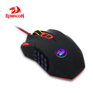 Redragon M901 PERDITION 16400 DPI High-Precision Programmable Laser Gaming Mouse for PC, MMO, 18 Programmable Buttons