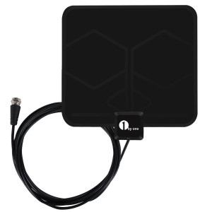HDTV Antenna, 1byone Super Thin Indoor HDTV Antenna - 25 Miles Range, 10ft High Performance Coax Cable, Extreme Soft Design and Lightweight, Made of 