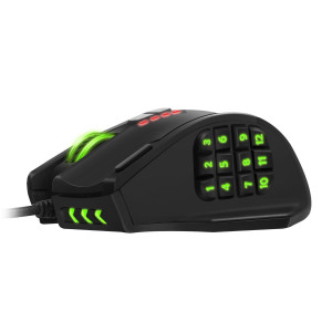 UtechSmart Venus 50 to 16400 DPI High Precision Laser MMO Gaming Mouse for PC, 18 Programmable Buttons, Weight Tuning Cartridge, 12 Side Buttons, 5 p