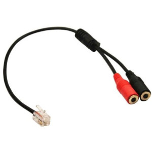 Pc Computer Stereo Headset Dual 3.5mm to Cisco Phone Rj9/Rj10 Phone Jack Adapter Converter for Cisco Ip Phone 7940 7941 7960 7961 7945 and More
