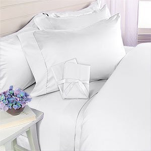 Elegance Linen 1500 Thread Count Wrinkle Resistant Ultra Soft Luxurious Egyptian Quality 3-Piece Duvet Cover Set, King/California King, White