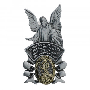 Guardian Angel and St. Christopher Visor Clip