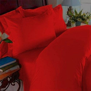 Elegant Comfort 1500 Thread Count Egyptian Quality 4-Piece Bed Sheet Sets with Deep Pockets, Queen, Red