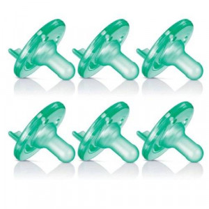 Philips Avent Soothie Pacifier, 0-3 Months, Green - 6 Pack