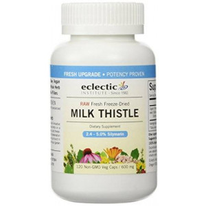 Eclectic Institute Milk Thistle Seed 600mg Freeze-Dried Organic - 120 - VegCap