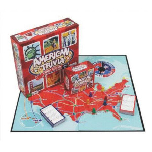 Outset Media Trivia Game - American Trivia Family Edition Board Game (Ages 9+)