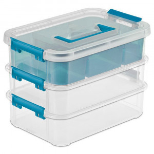 Sterilite 14138606 Layer Stack and Carry Box, 10-5/8-Inch