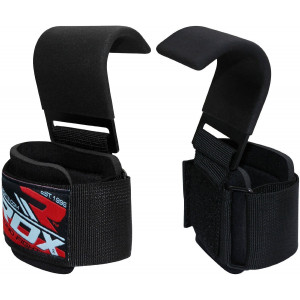 RDX Weight Lifting Gym Hook Strap Crossfit Wraps Hand Bar Bodybuilding Training Workout
