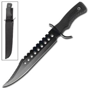Armory Replicas Night Stalkers Marine Force Recon Hunting Outdoor Survivors Bowie Sawback Knife 17 Inches Black