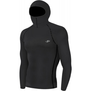 JustOneStyle New 108 Take Five Mens Hoodie Mask Sports Compression Skin Tight Top Black