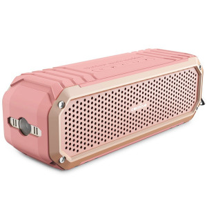 Bluetooth Speakers, COMISO [Max Audio][Rose Gold] Bluetooth Portable Speakers with Flashlight Microphone, 10W Drivers Enhanced Bass 12 Hour Playtime