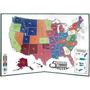 Littleton 50 State Quarter Display Map Folder