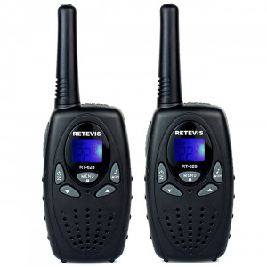 Retevis RT628 VOX UHF Portable 22 Channel FRS/GMRS Kids Walkie Talkies (Black,1 Pair)