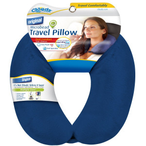 Cloudz Microbead Travel Neck Pillow - Blue