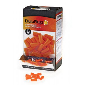 Liberty DuraPlug Uncorded Disposable Foam Earplug with 32 dB NRR, Orange (Case of 200 Pairs)