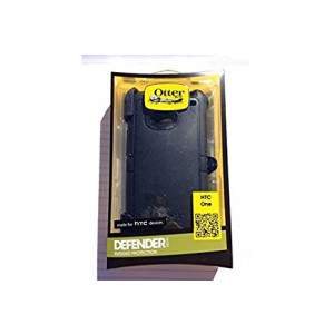 Otterbox Defender Series Case for HTC One, HTC One M7, HTC1, HTC 1 -with Belt Clip, Retail Packaging (Black)
