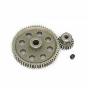 Hobbypark 11184 Steel Metal Spur Diff Differential Main Gear 64T and 11181 Motor Gear 21T RC Replacement Parts for Redcat Volcano EPX HSP 1/10 Monster Truck BRONTOSAURUS 94111