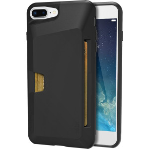 Silk iPhone 7 Plus/8 Plus Wallet Case - VAULT Protective Credit Card Grip Cover - "Wallet Slayer Vol.1"  - Black Onyx