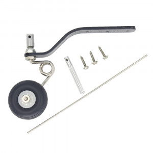 50cc Nitro Great Plane Landing Gear Carbon Tail Wheel Assembly 1.5 inches Rubber Tire Kit RC Airplane Replacement Parts