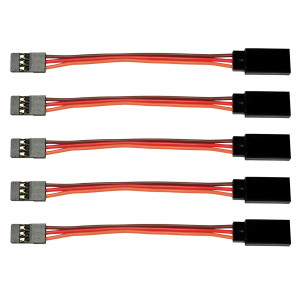 3"  / 75mm JR Style Servo Extension - 5 Pack - Apex RC Products #1002