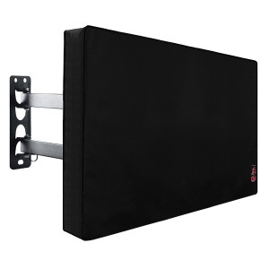 Outdoor TV Cover 40'' - 43'', New Design of Bottom Seal, Weatherproof Universal Protector for LCD, LED, Plasma Television Sets - Fit Standard Mounts and Stands. Built In Remote Controller Storage Pocket