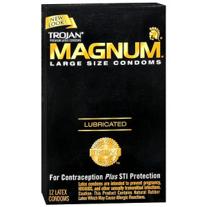 Trojan Magnum Lubricated Latex Condoms Large