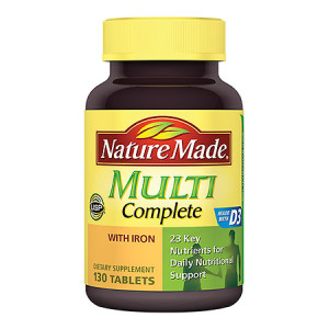 Nature Made Multi Complete With Iron Dietary Supplement Tablets