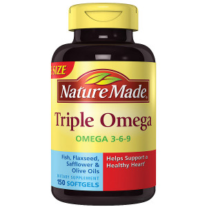Nature Made Triple Omega Liquid Softgels Dietary Supplement
