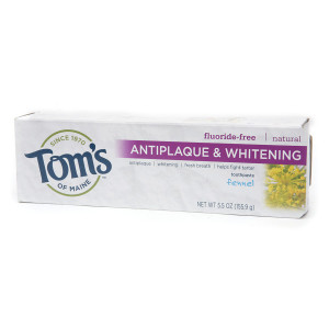 Tom's of Maine Antiplaque & Whitening, Fluoride-Free Natural Toothpaste Fennel