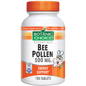 Botanic Choice Bee Pollen 500 mg Dietary Supplement Tablets