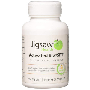 Jigsaw Activated B w/SRT  Slow Release B Complex Supplement Including Only The Active Forms Of B Vitamins  Super Absorbable Active Vitamin B Complex Tablets With A Timed Release.