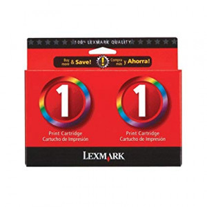 Lexmark 1 (18C0948) Black/Color Inkjet Cartridge, Twin Pack