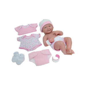 Berenguer Dolls 18543_La Newborn 8 Piece Layette gift set, 14-inch , Pink