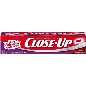 Close-Up Toothpaste, Refreshing Red Gel, Anticavity Fluoride, Cinnamon, 6 Oz (Pack of 6)