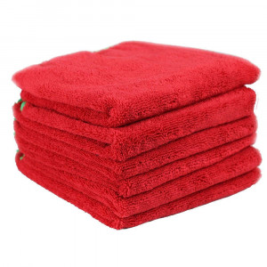Chemical Guys MIC_997_6 Fluffer Miracle Supra Microfiber Towel, Red (24 in. x 16 in.) (Pack of 6)