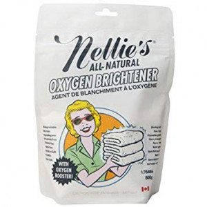 Nellie's All-Natural Oxygen Brightener Powder Pouch, 50 Scoops- Removes Tough Stains, Dirt and Grime