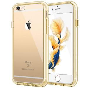 JETech Case for Apple iPhone 6 Plus and iPhone 6s Plus, Shock-Absorption Bumper Cover, Anti-Scratch Clear Back, Gold