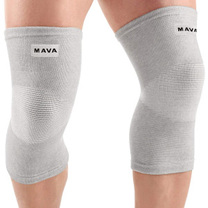 Mava Sports Knee Support Sleeves (Pair) for Joint Pain and Arthritis Relief, Improved Circulation Compression  Effective Support for Running, Jogging,Workout, Walking and Recovery