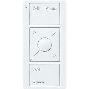Lutron Caseta Wireless Pico Remote for Audio, Works with Sonos, PJ2-3BRL-GWH-A02, White