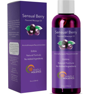 Sensual Edible Massage Oil Natural Aphrodisiac Aromatherapy for Relaxation and Tranquility with Jojoba Sweet Almond and Calming Lavender Therapeutic Erotic Deep Tissue Body Oil Vitamin E Moisturizer