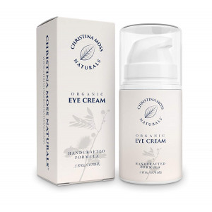 Eye Cream Moisturizer - Under Eye Firming Cream - Made With Organic and Natural Ingredients - Eye Wrinkle Repair Cream For Depuffing and Dark Circles. Skin Care For Eyes Unscented, Christina Moss Naturals